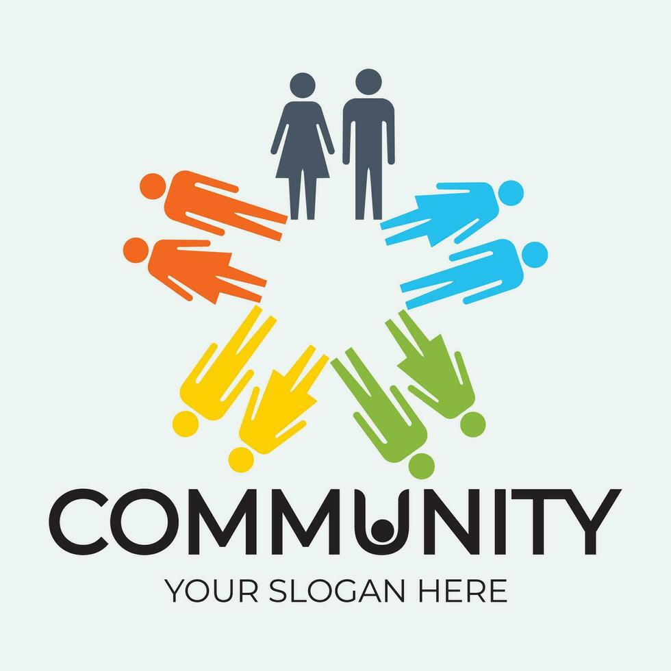 Community, network and social icon vector