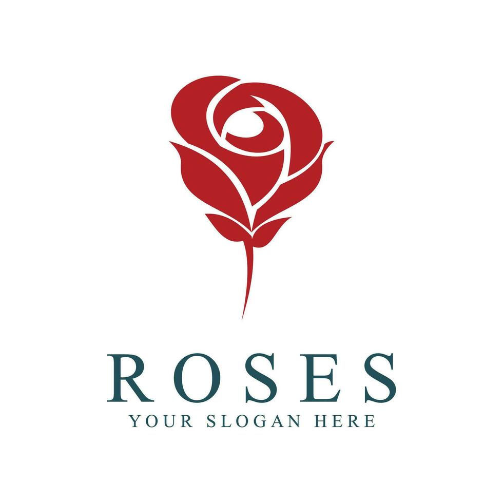 Rosa logo ilustración. vector