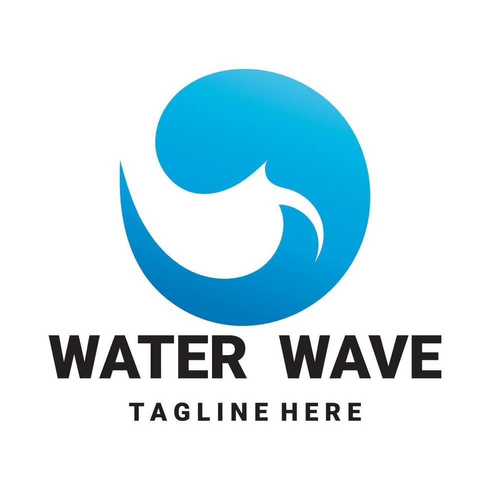 Sea waves icon logo design vector