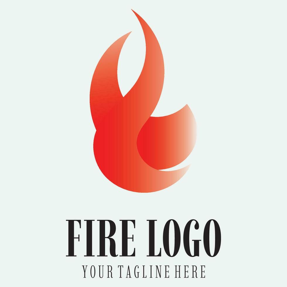 fuego logo diseño modelo ilustración. vector