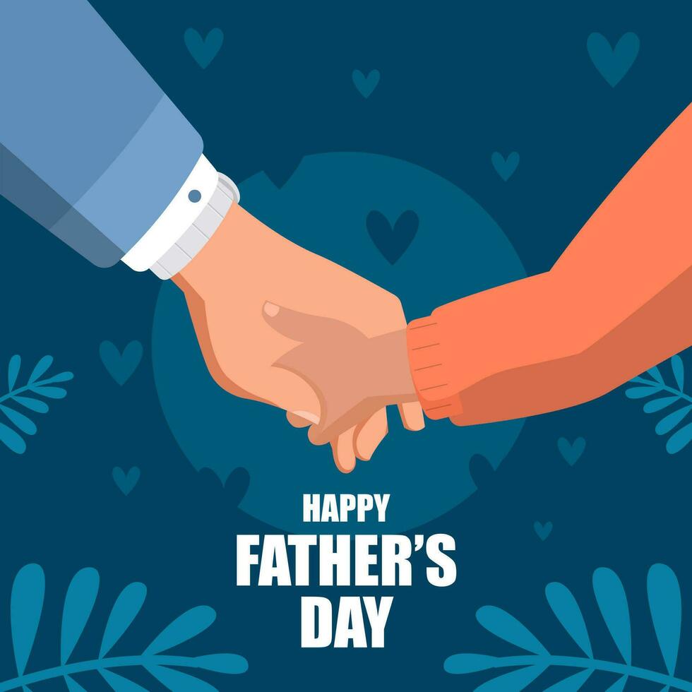 Vector flat design happy father's day background. Holiday worldwide illustration template. Fit for background, greeting card, cover, flyer. Vector eps 10.