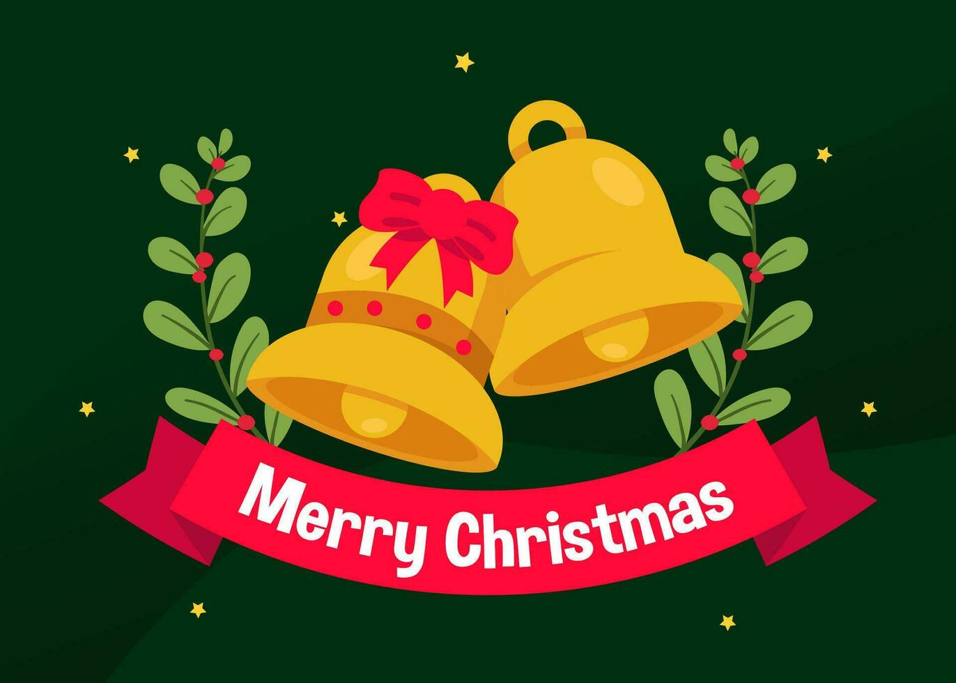 Illustration vector Merry Christmas greeting card, Background, Banner, Sticker. Vector eps 10