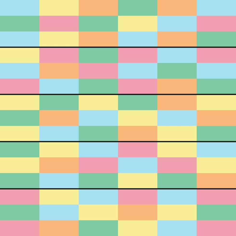 Pattern of rectangles of pastel colors vector