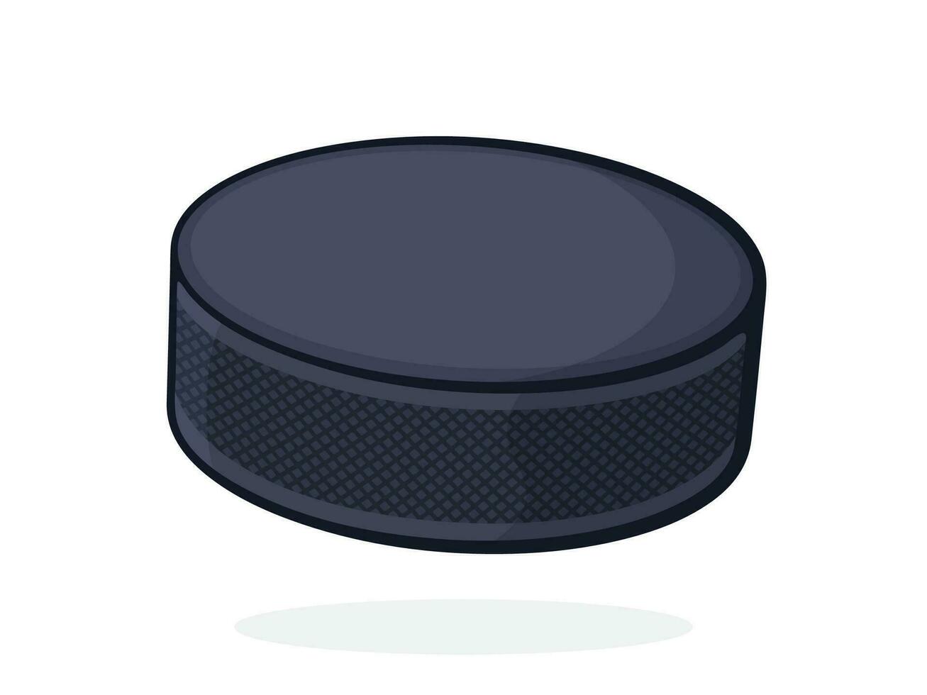 Cartoon illustration of hockey puck vector