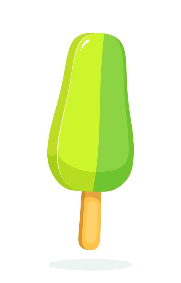 illustration of double fruit ice lolly on stick vector