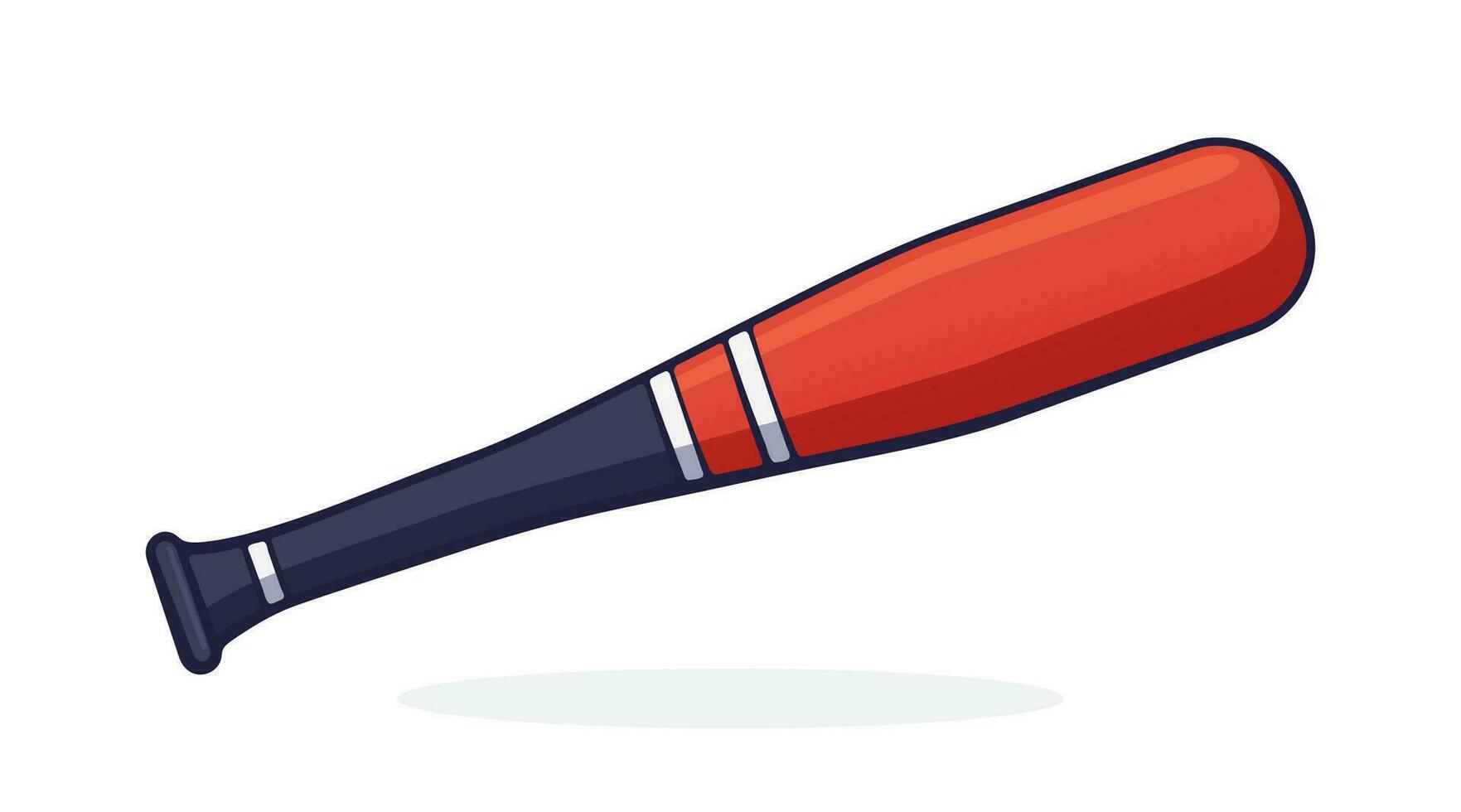 Cartoon illustration of aluminum baseball bat vector