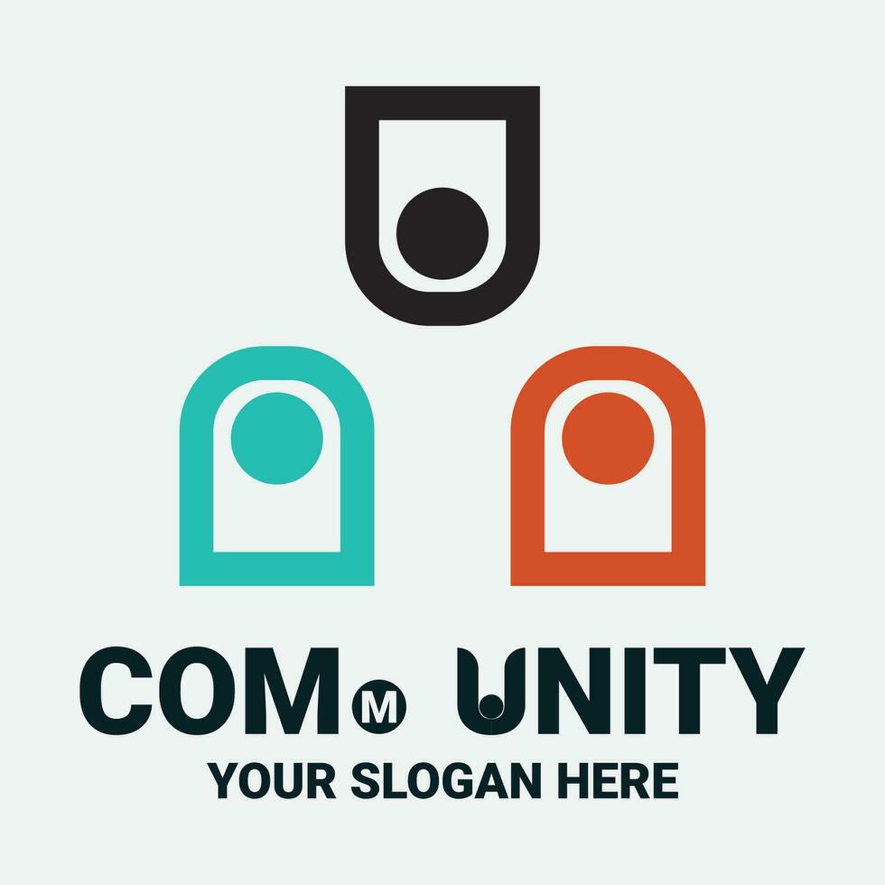 Community, network and social icon vector