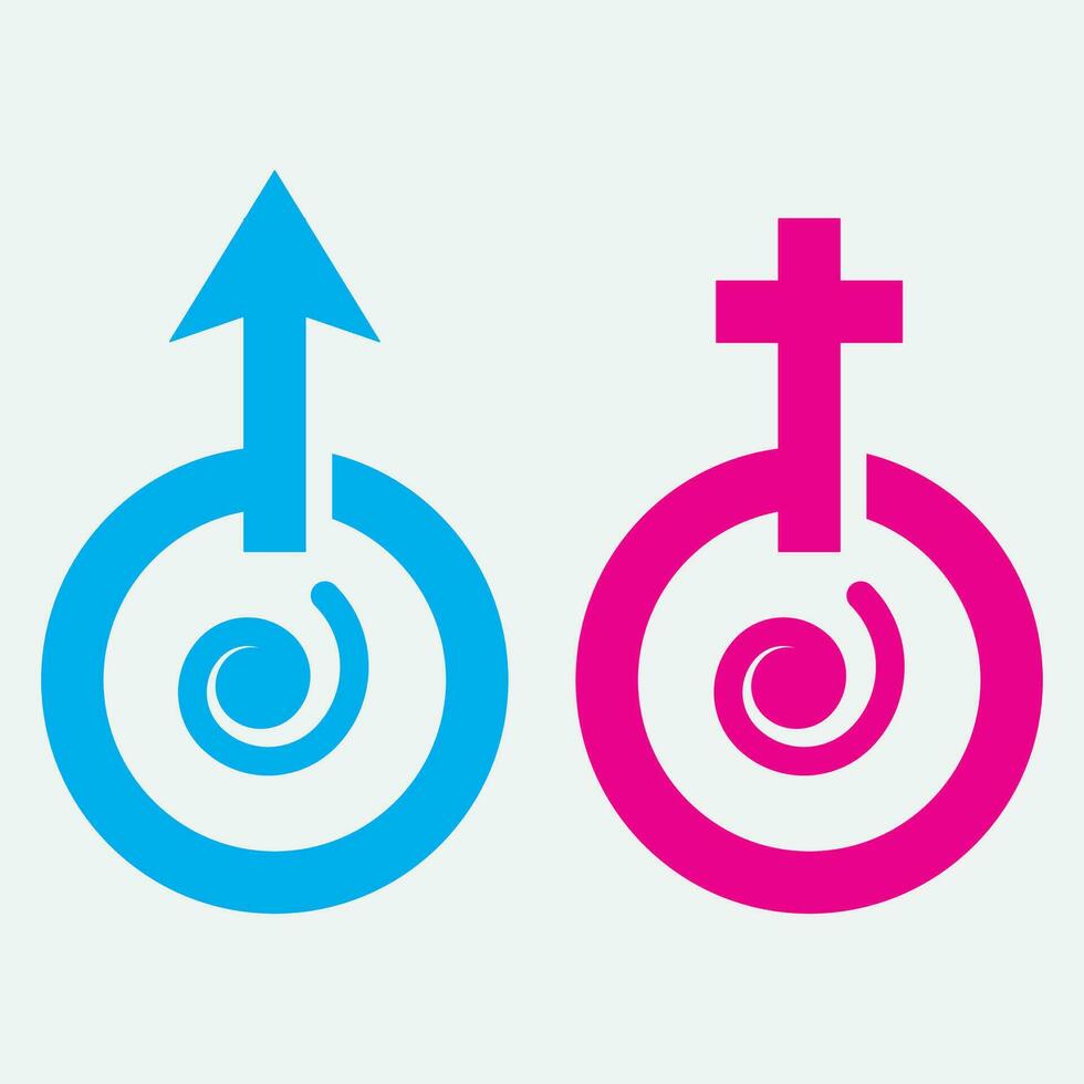 gender illustration logo. vector