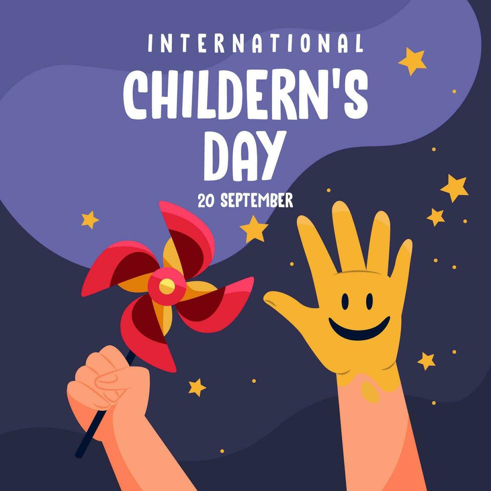 Happy Children's day Illustration Background. Happy kids vector illustration template Greeting card, poster, background. Vector eps 10