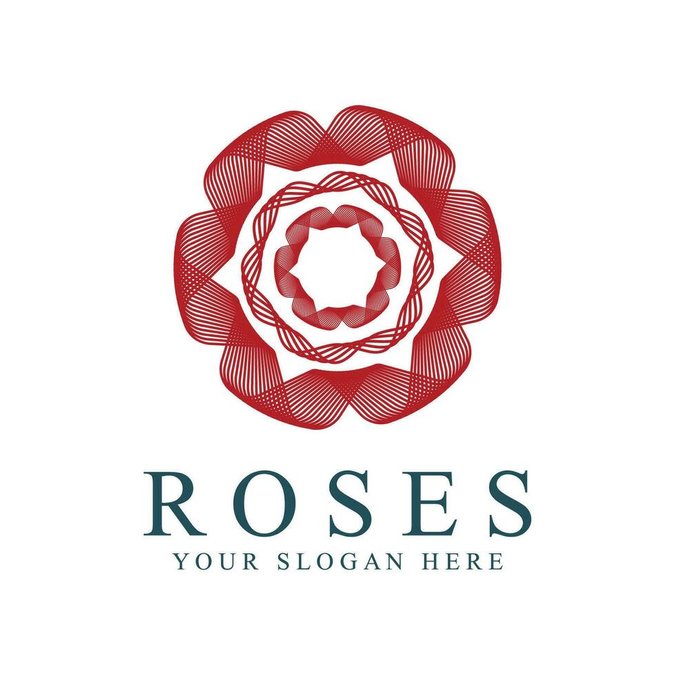 Rose logo illustration. vector