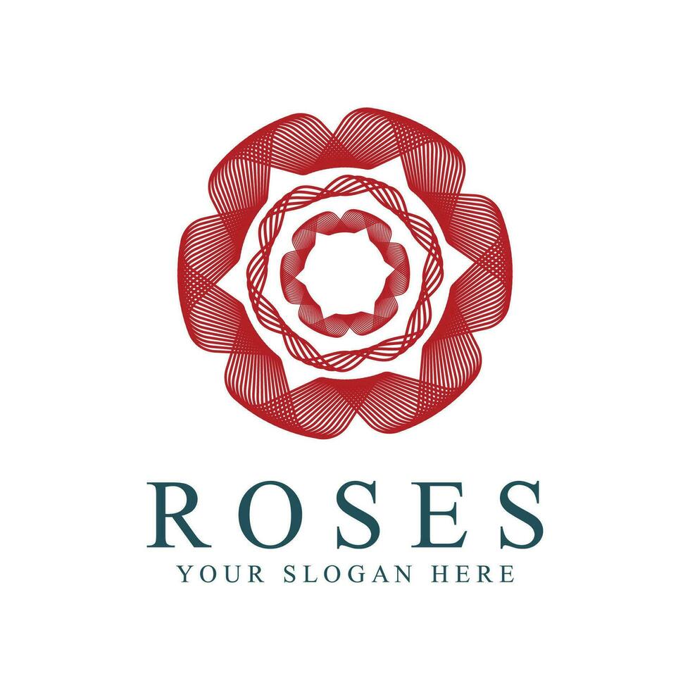 Rosa logo ilustración. vector