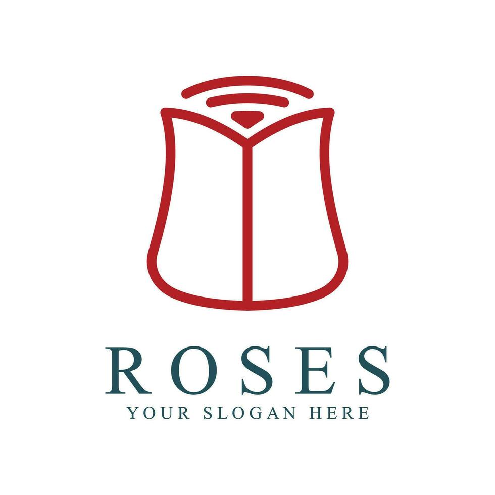 Rose logo illustration. vector