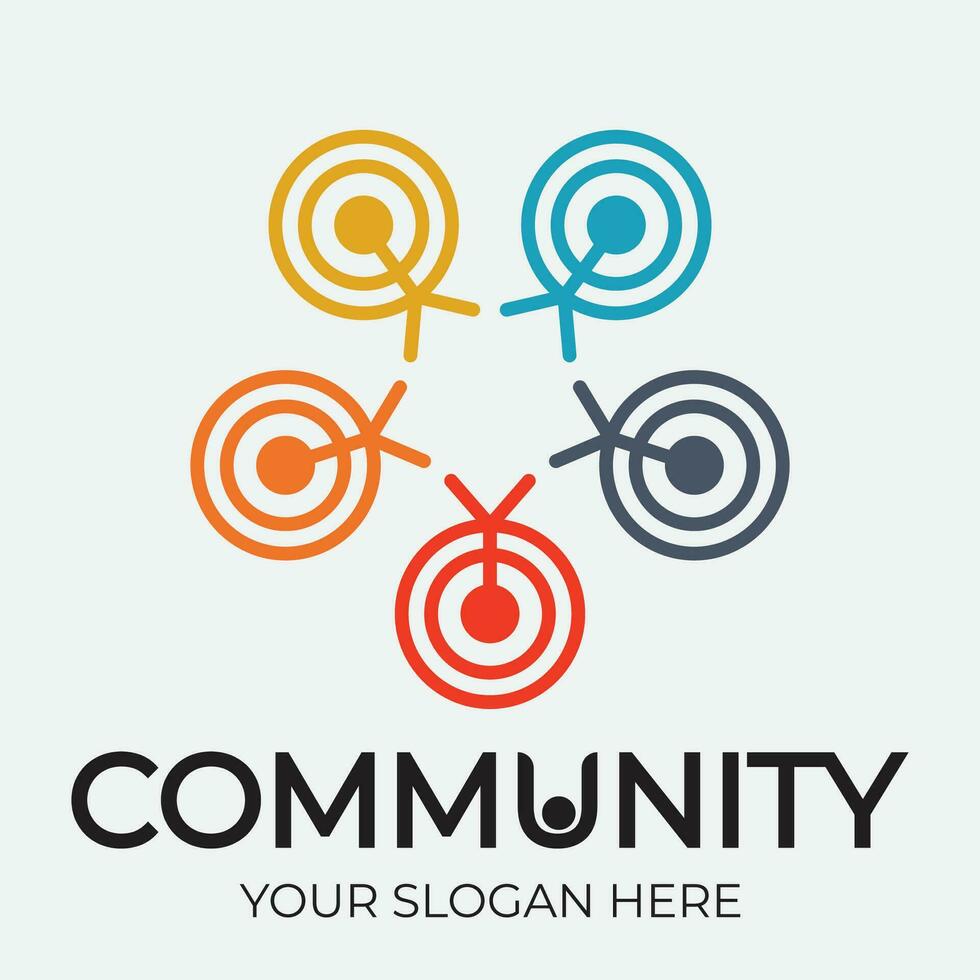 Community, network and social icon vector