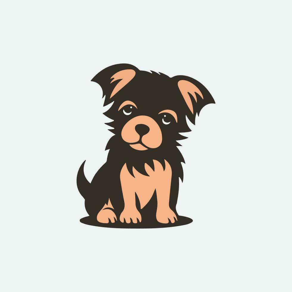 Cute Dog puppy vector illustration logo, symbol, icon,  design