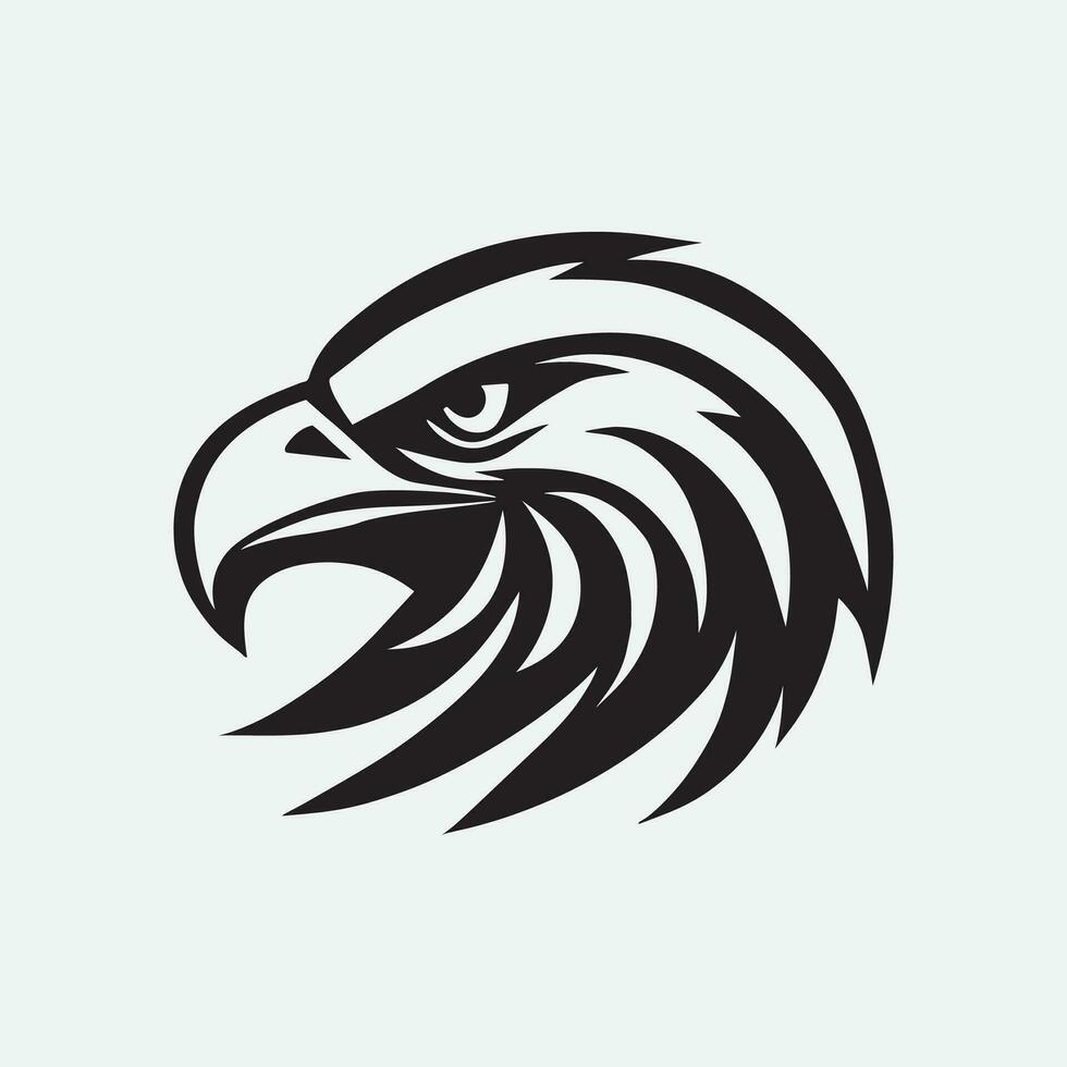 Eagle head simple logo, symbol, icon, minimalist, vector illustration design