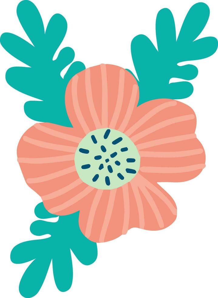 Bright pink flowers clipart vector