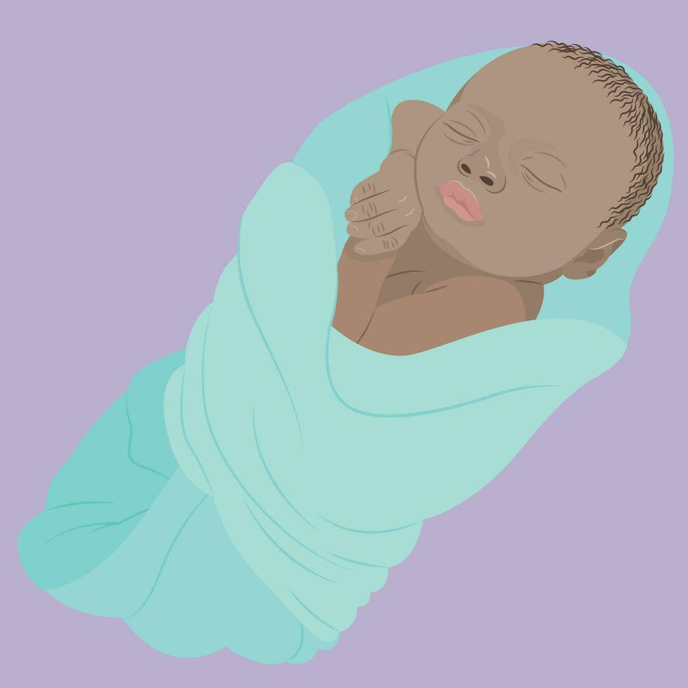 Newborn baby flat illustration vector