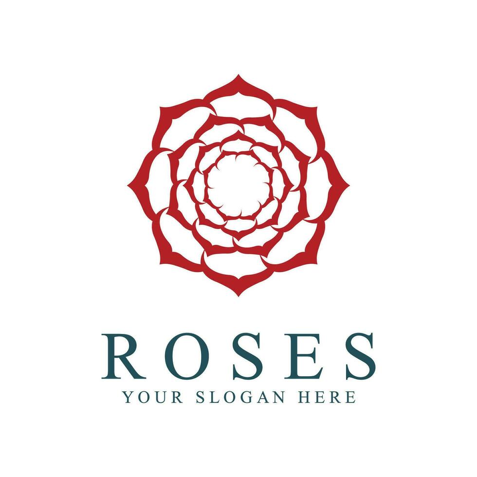 Rose logo illustration. vector