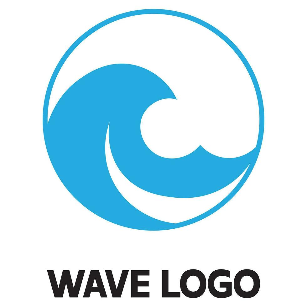 Sea waves icon logo design vector