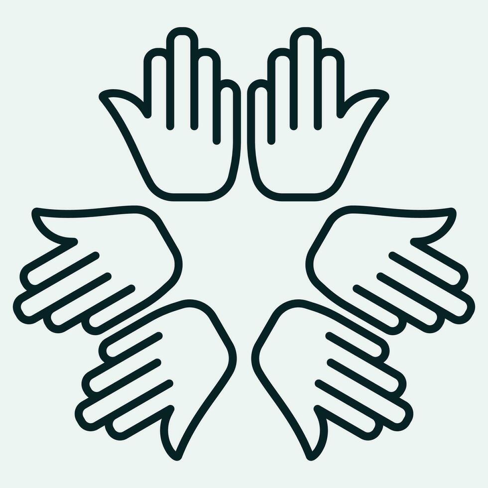 hand drawn community logo vector