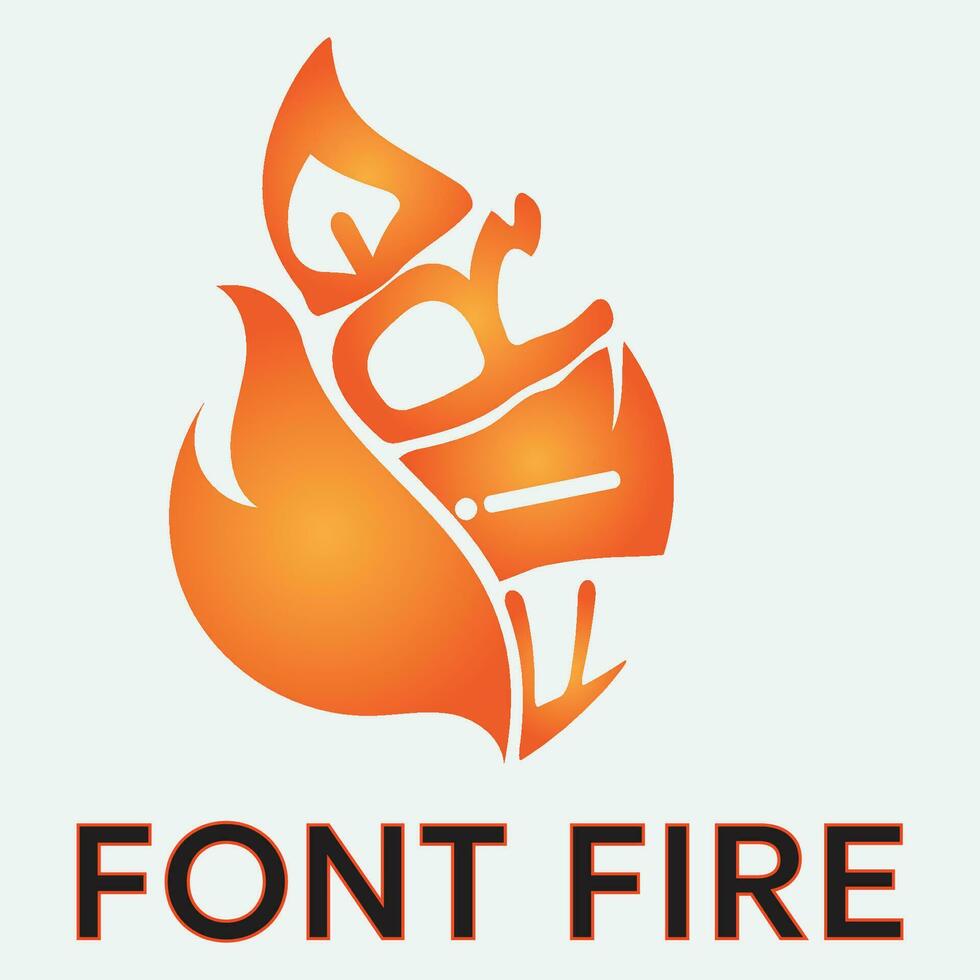 fuego logo diseño modelo ilustración. vector