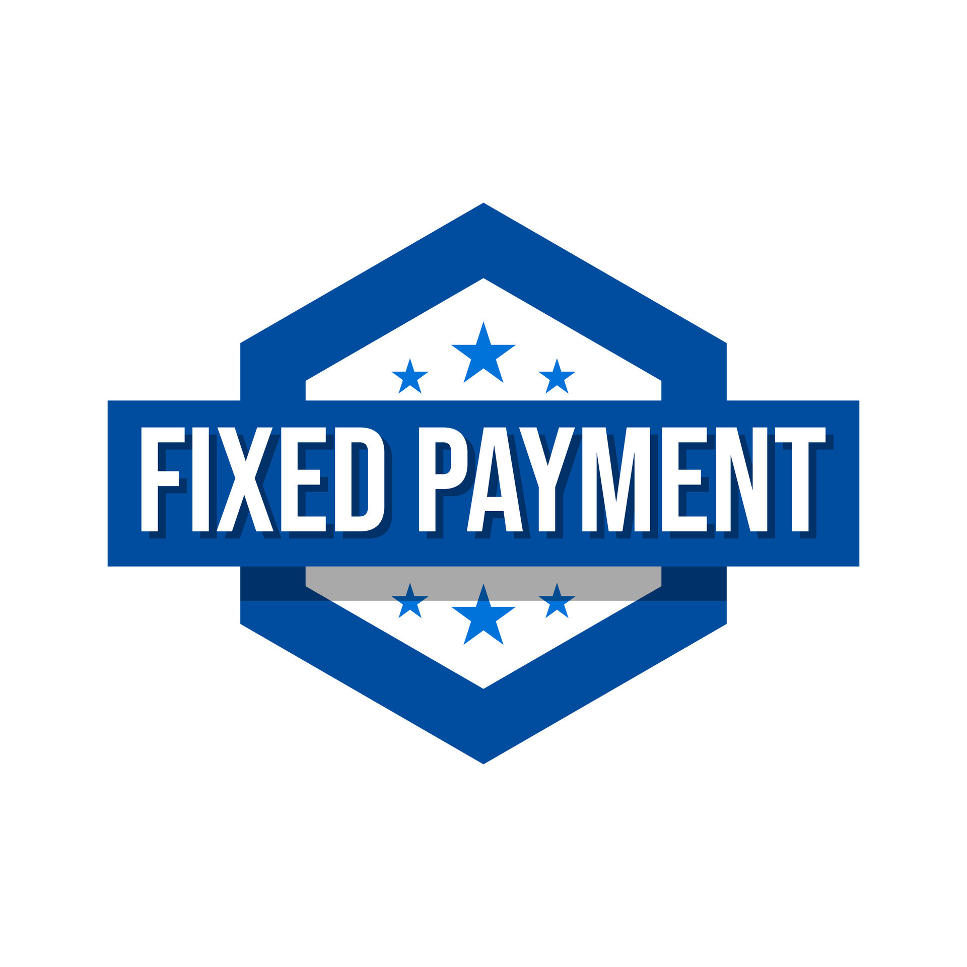 Fixed payment money deposit icon label badge design vector 25669118