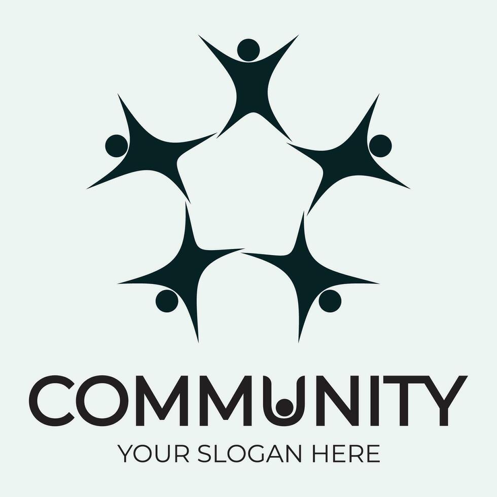 comunidad, red e icono social vector
