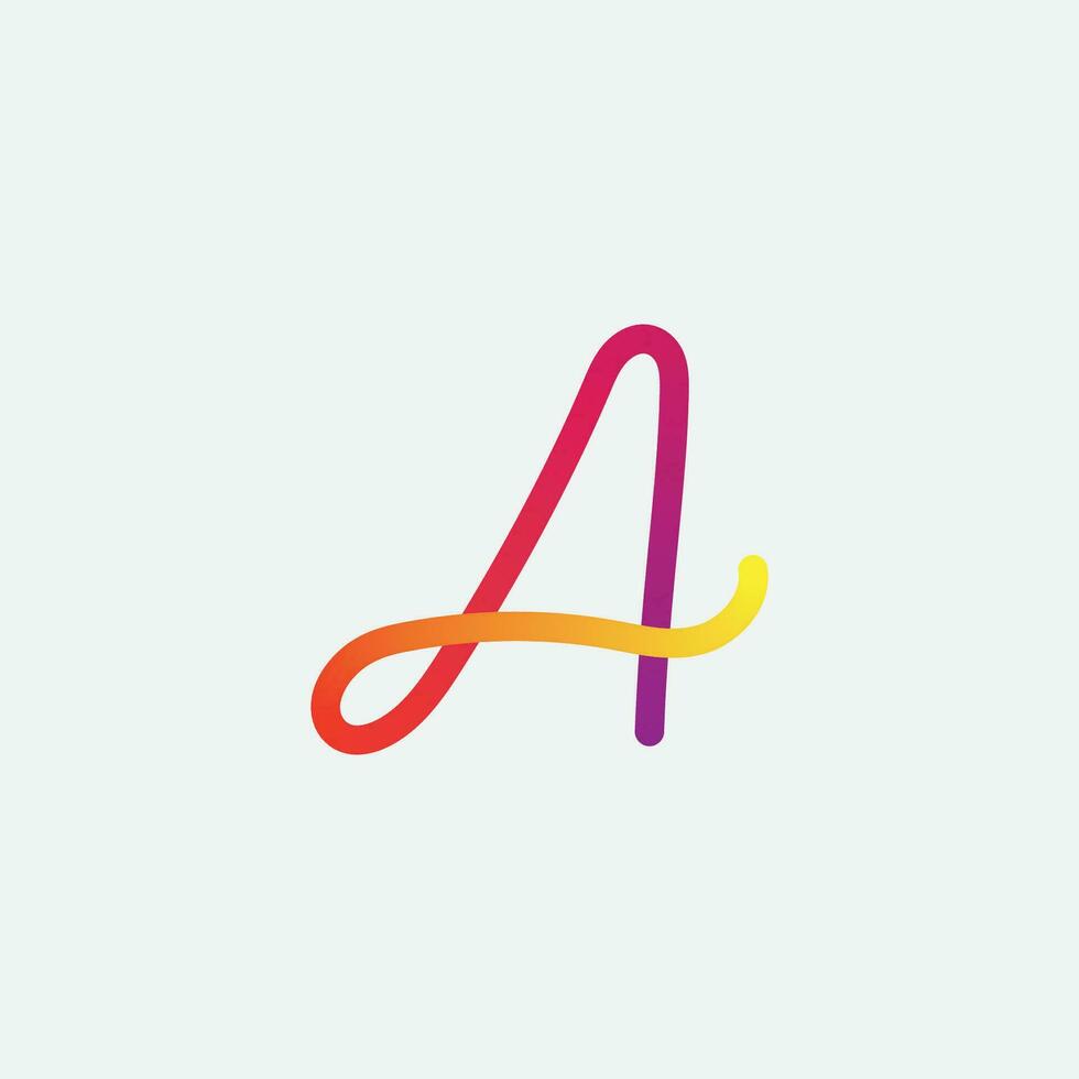 Mixed color letter logo. vector