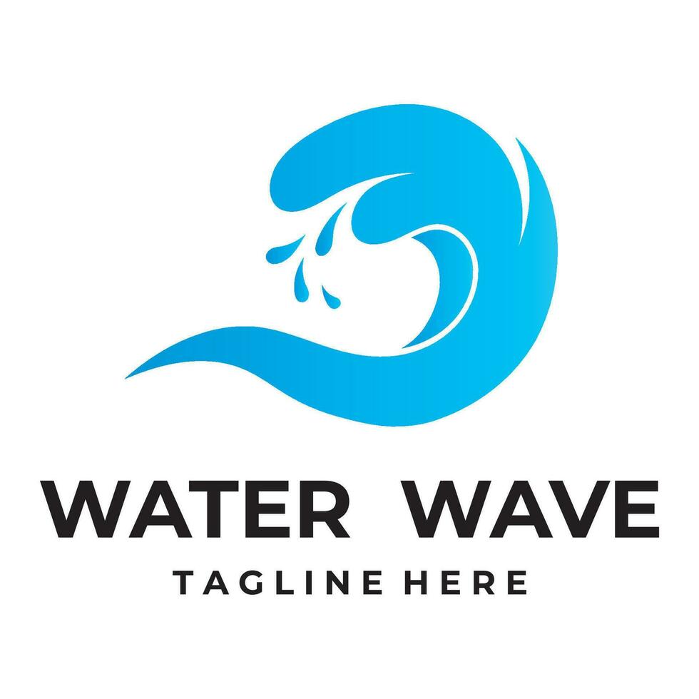 Sea waves icon logo design vector