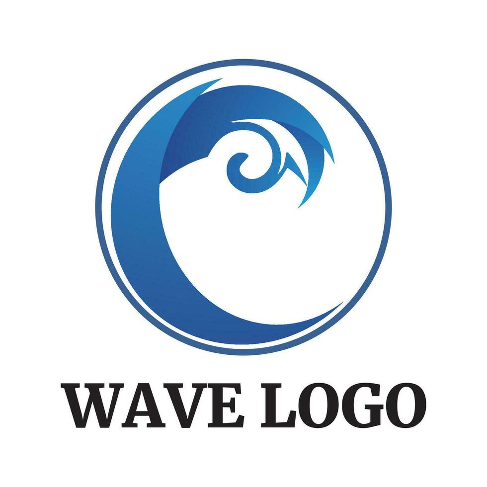 mar olas icono logo diseño vector