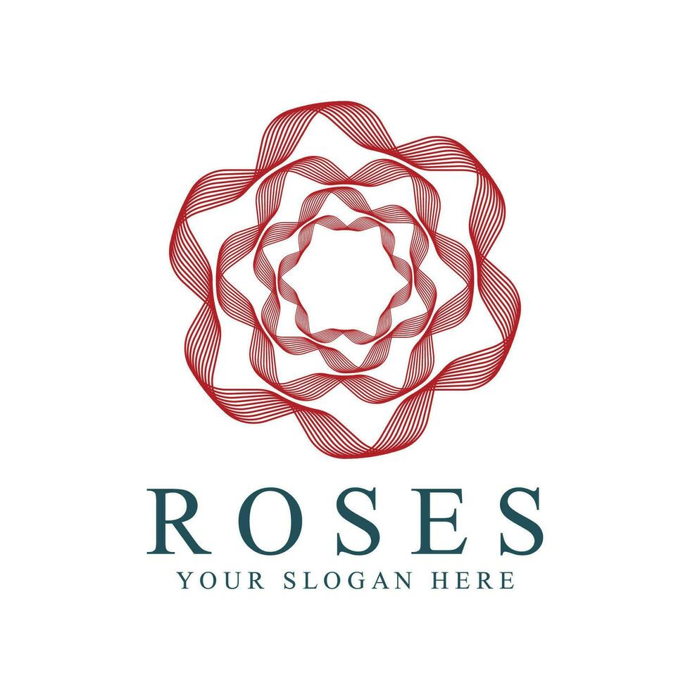 Rose logo illustration. vector