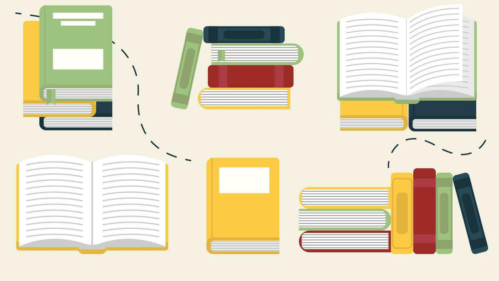 Book Set Vector