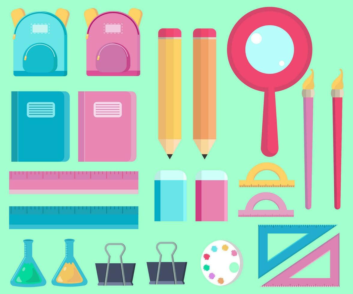 Back To School Object Elements Illustration vector