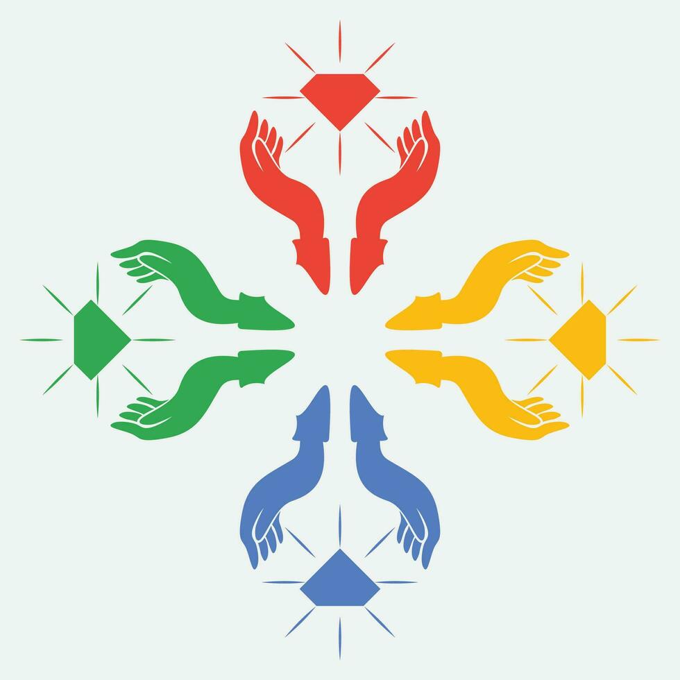hand drawn community logo vector