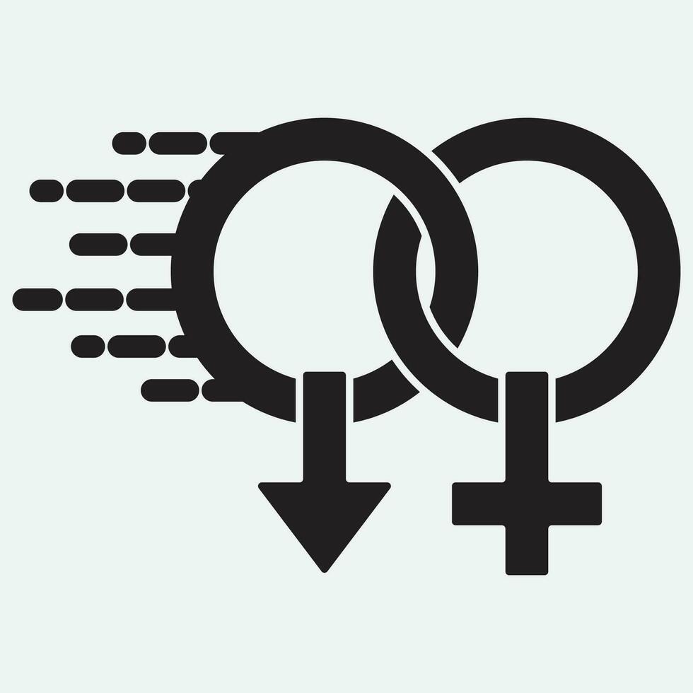 género ilustración logo. vector