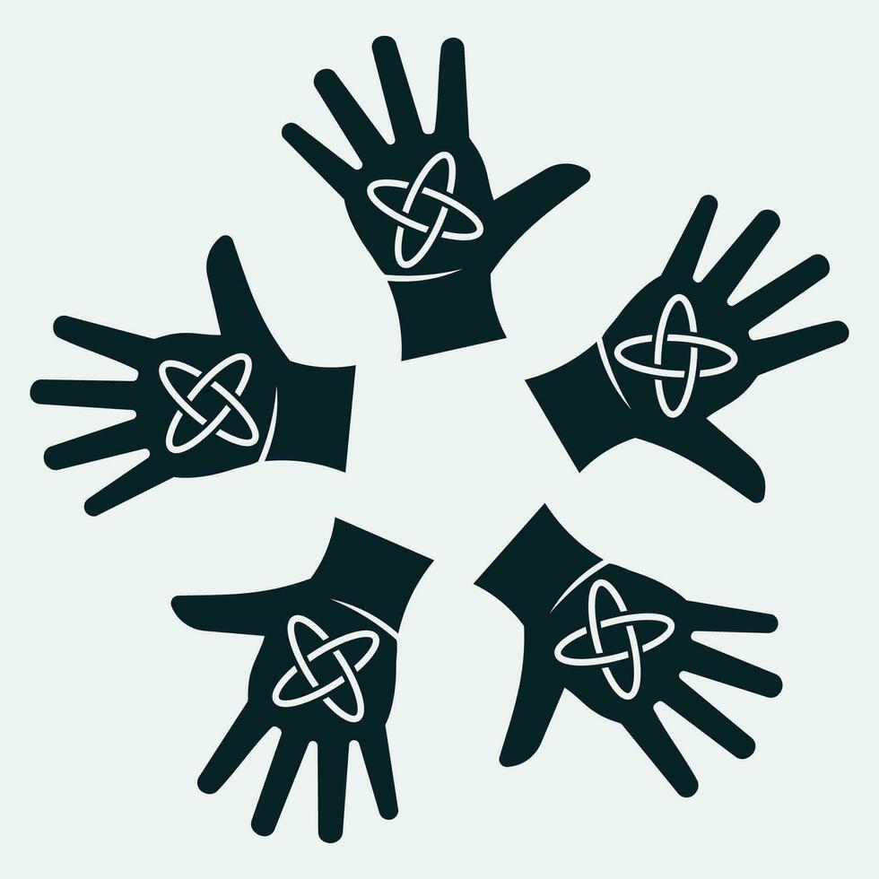 hand drawn community logo vector