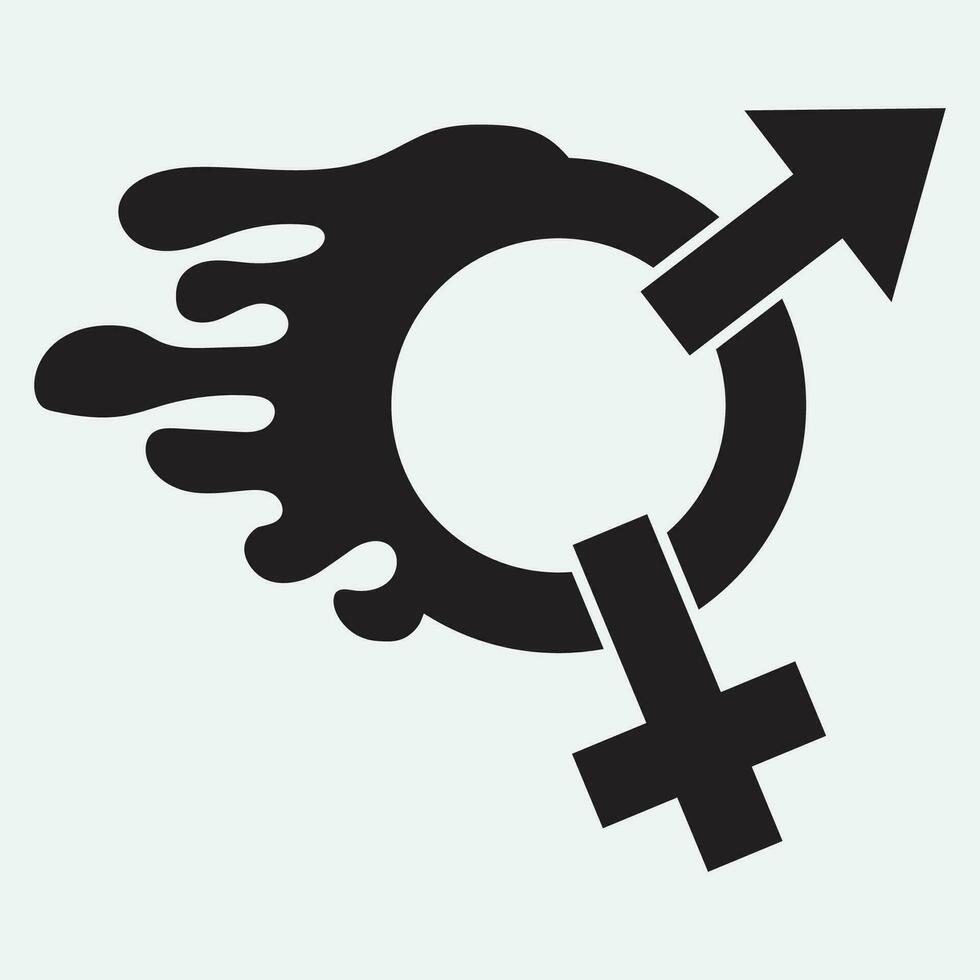 género ilustración logo. vector