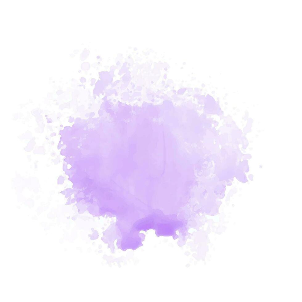 Abstract purple watercolor water splash. Vector watercolour texture in violet color