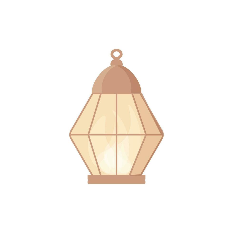 Ramadan lamp in arabic style. Cartoon vector illustration design