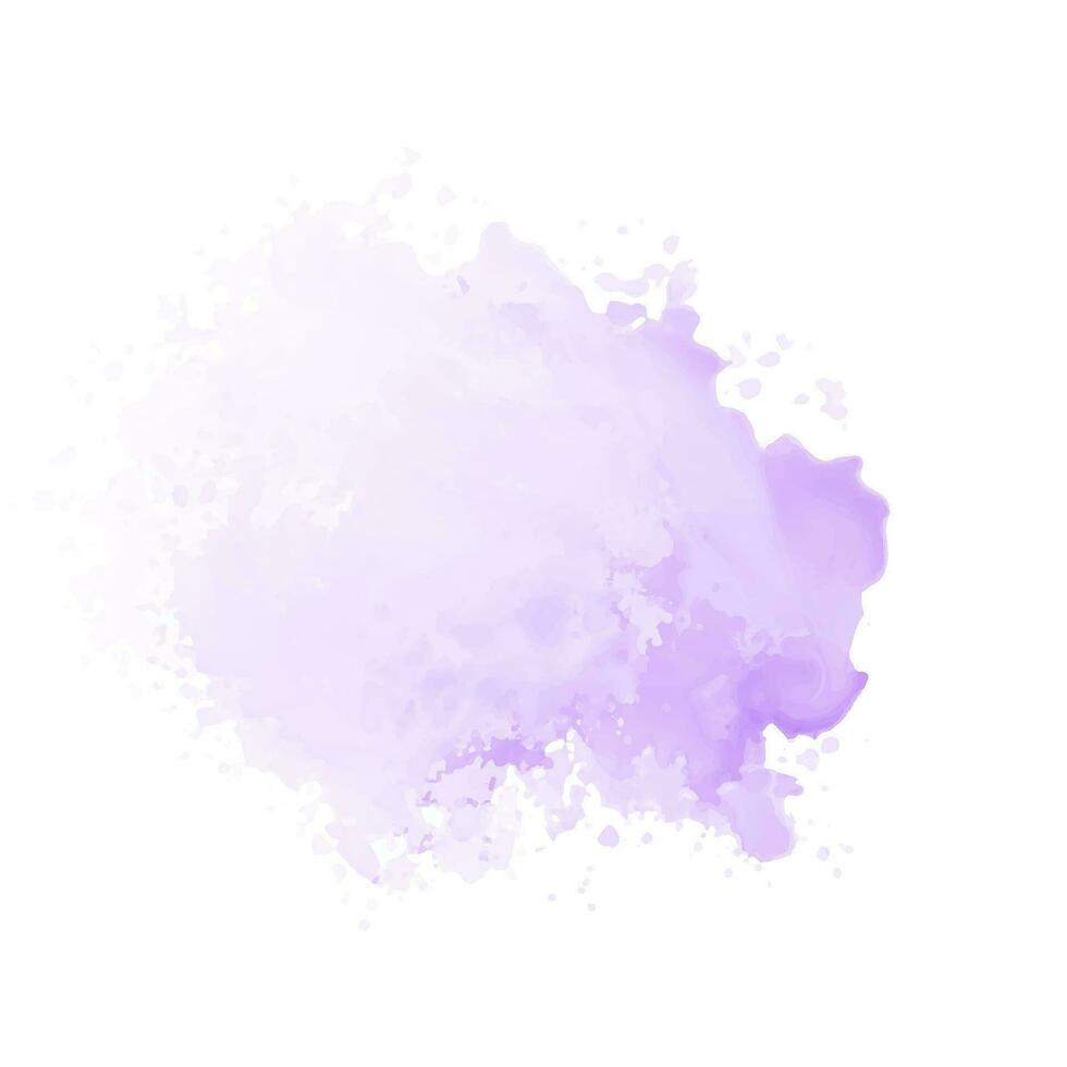 Abstract purple watercolor water splash. Vector watercolour texture in violet color