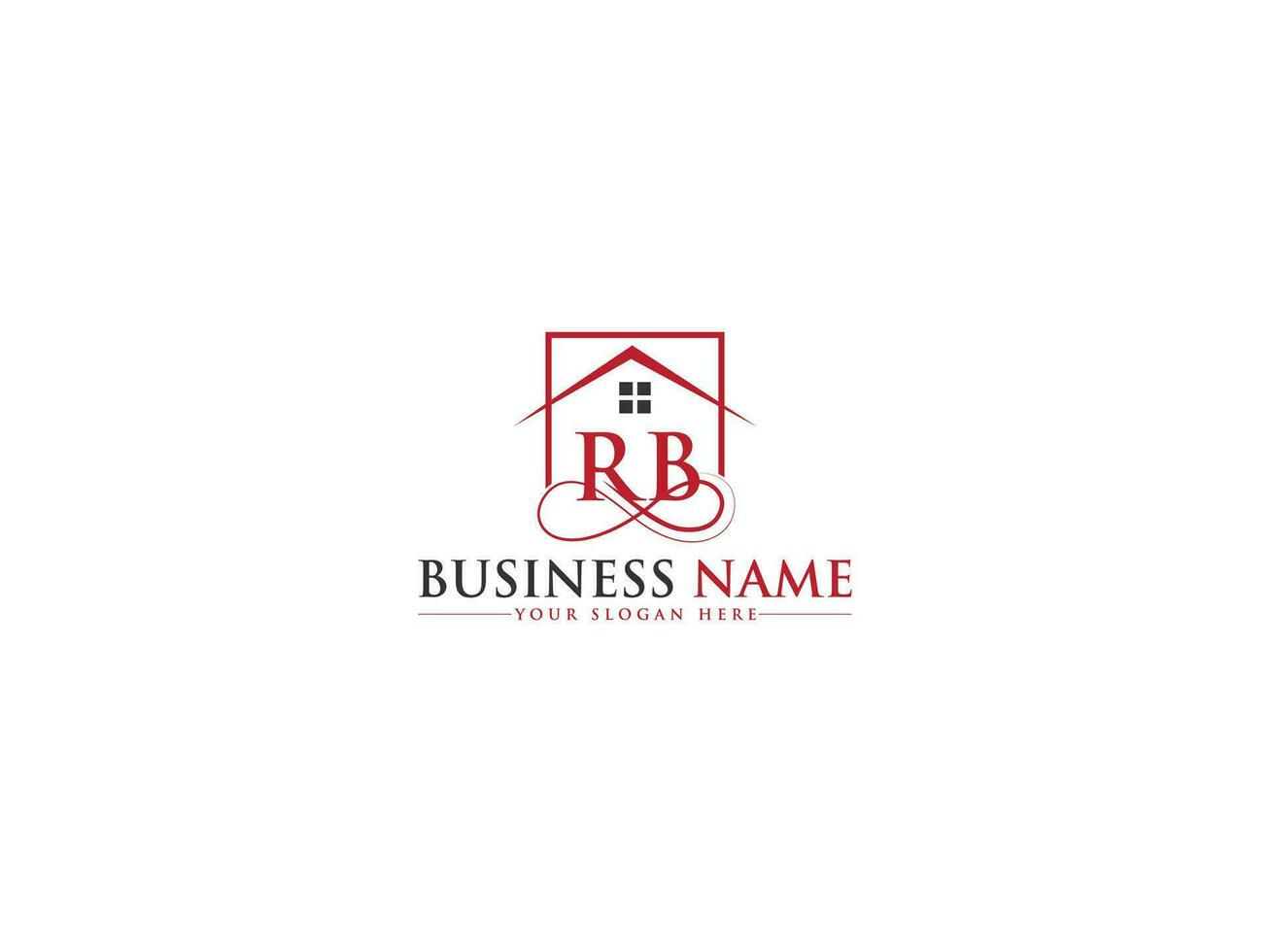 Colorful Home Rb Logo Symbol, Initial Real Estate RB Building Logo Letter Design vector