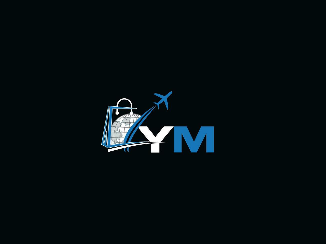 Logotype Global Ym Logo Icon Vector, Abstract Air YM Logo For Travel Agency vector