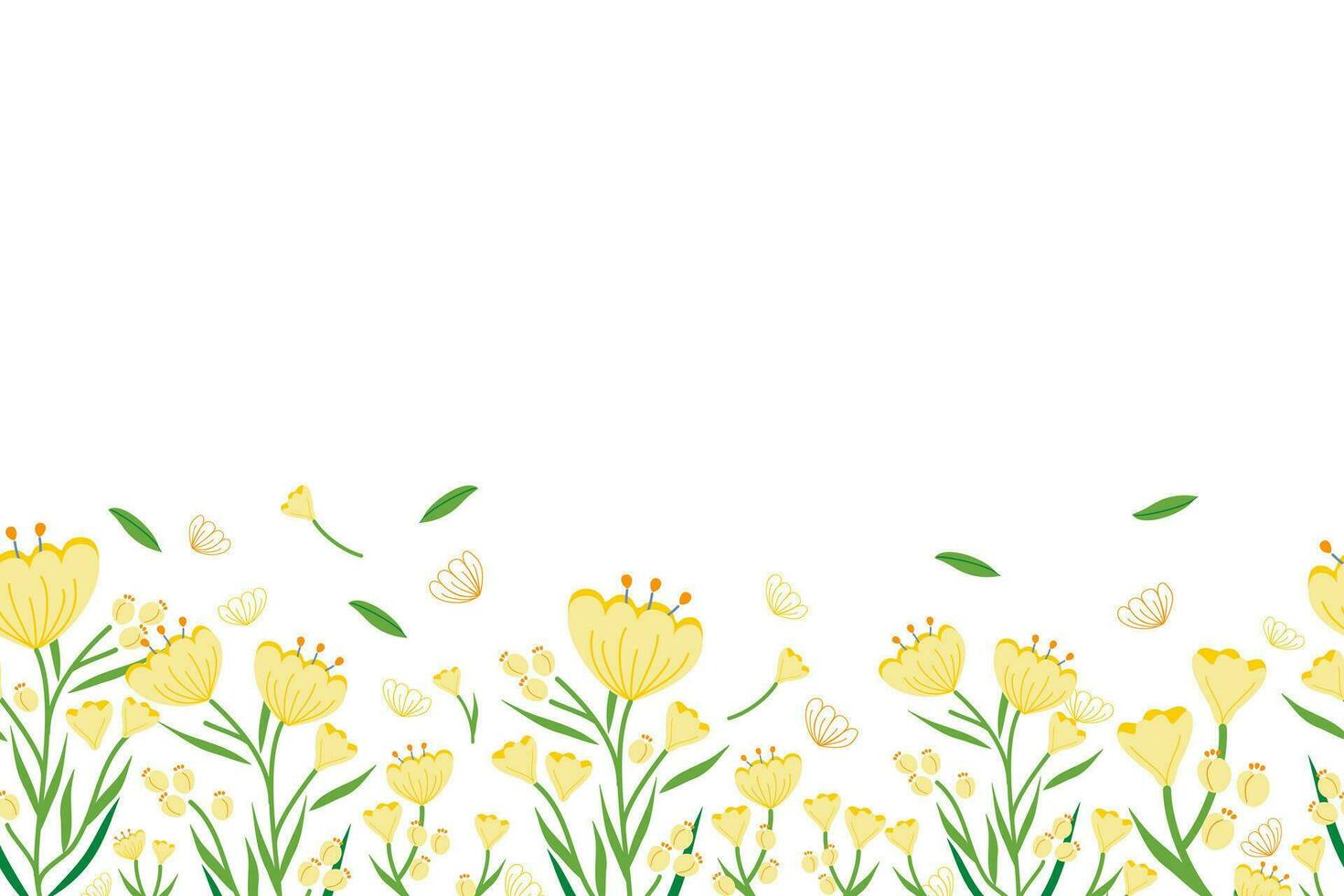 Minimal flower background vector illustration