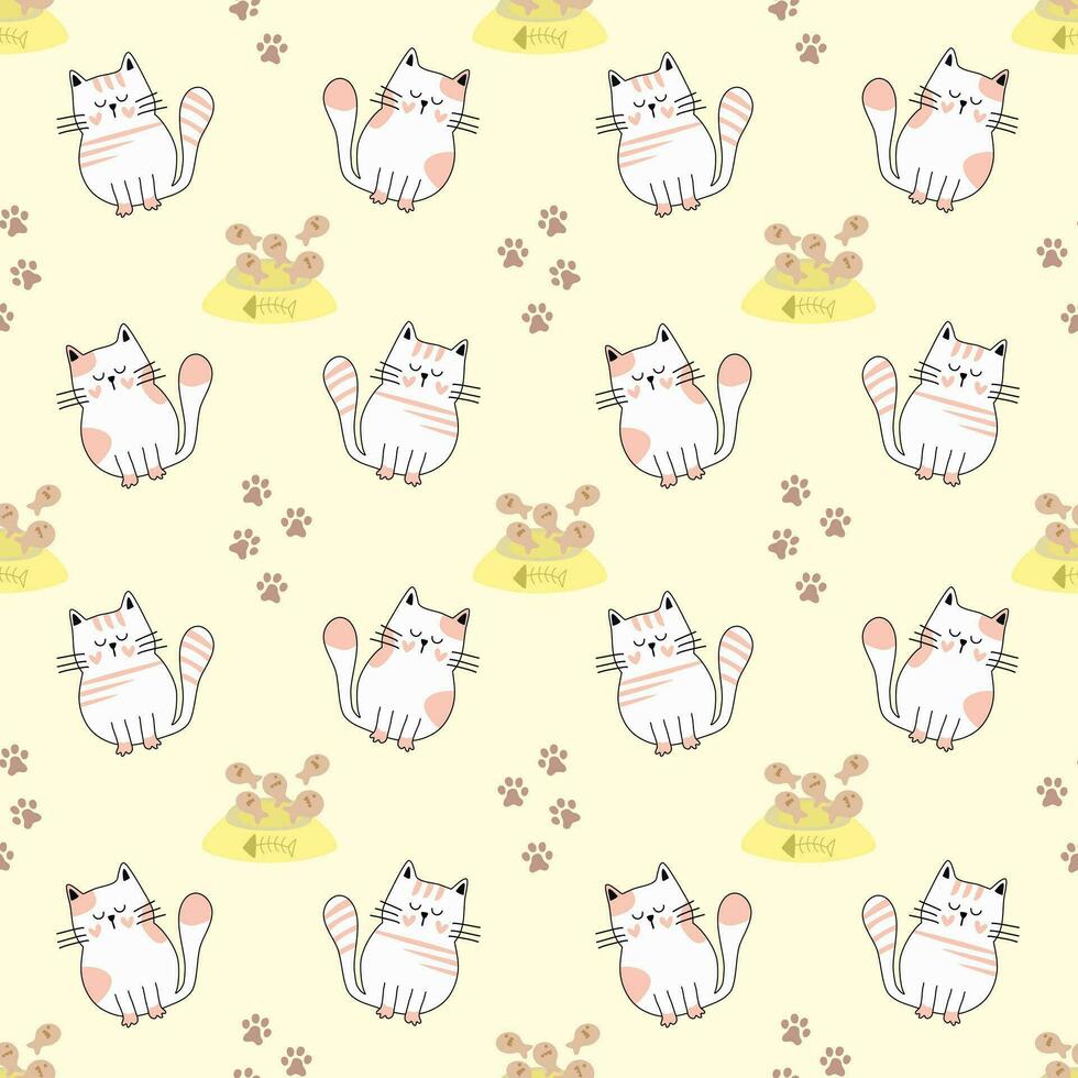 Cat seamless pattern. Animal seamless pattern. vector