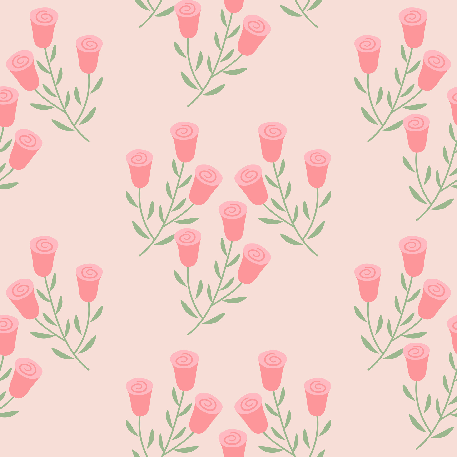 Pastel Floral Print Background in Illustrator, JPG, SVG, EPS