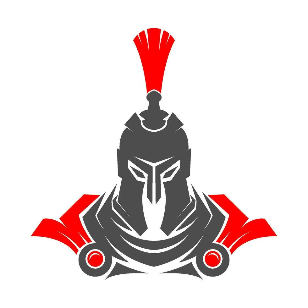 Gladiator, spartan logo design vector