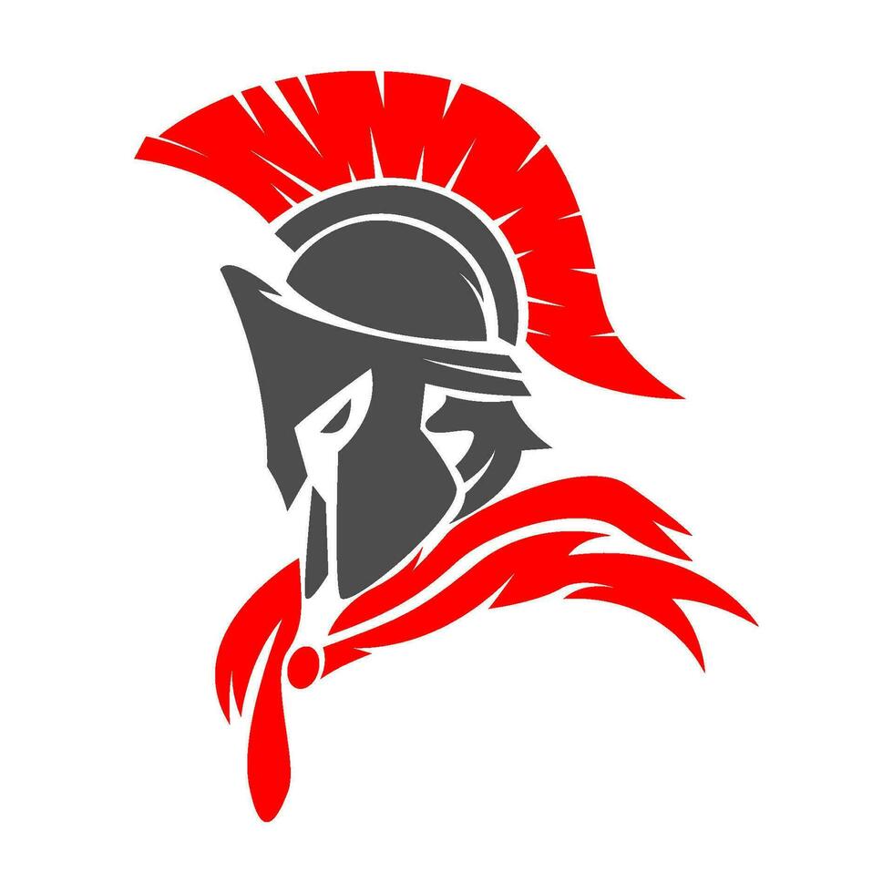 gladiador, espartano logo diseño vector