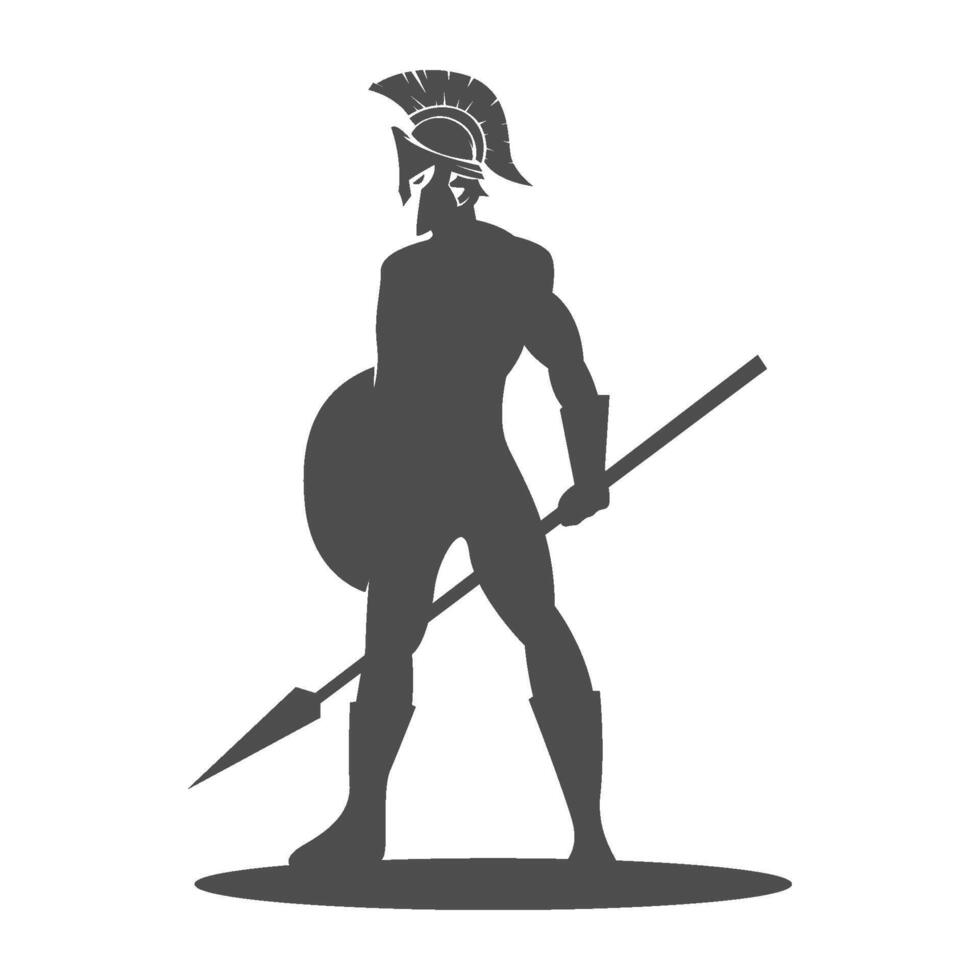 Gladiator, spartan logo design vector