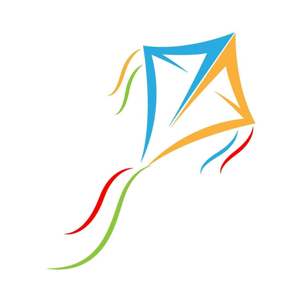 Kite logo icon design vector