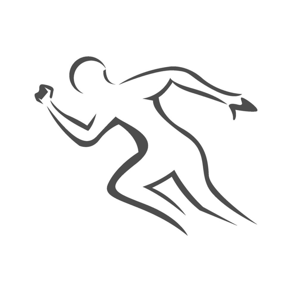 correr logo icono diseño vector